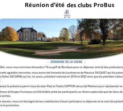 Déjeuner d'été des clubs ProBus
